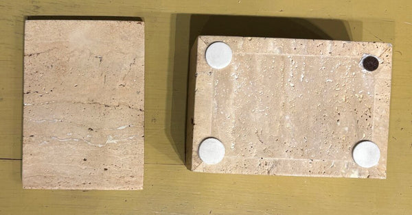 TRAVERTINE LIDDED BOX