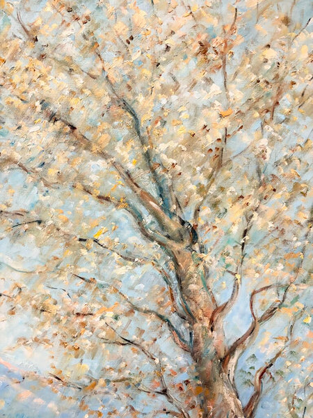 Diane Van Court impressionistic oil on Canvas landscape approx 32.5x44.5 known artist with stunning details-vintage