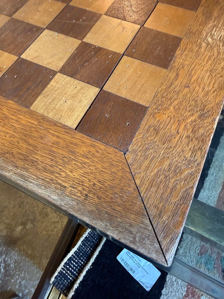 Vintage oak chess board