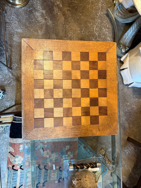 Vintage oak chess board