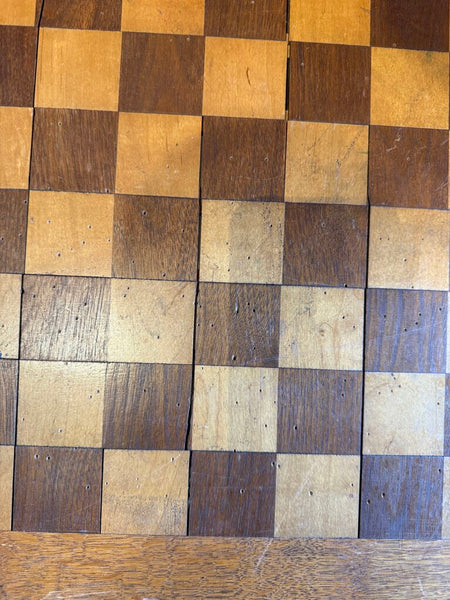 Vintage oak chess board