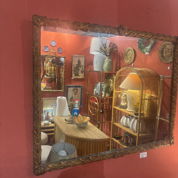 Large Antique Gold Gild Mirror . In store pick up only 36 w by 28 tall