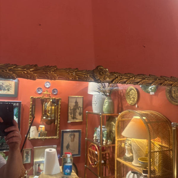 Large Antique Gold Gild Mirror . In store pick up only 36 w by 28 tall