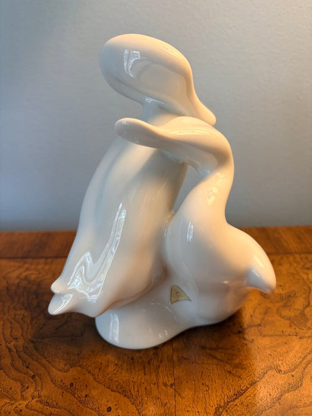Royal Dux porcelain love ducks