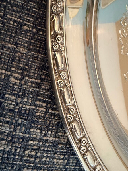 Large 17 inch silverplate tray-vintage
