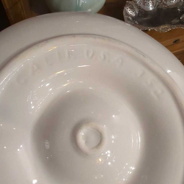 LSBJ - Set of 4, California Pottery Vintage White Artichoke/ Appetizer Plates