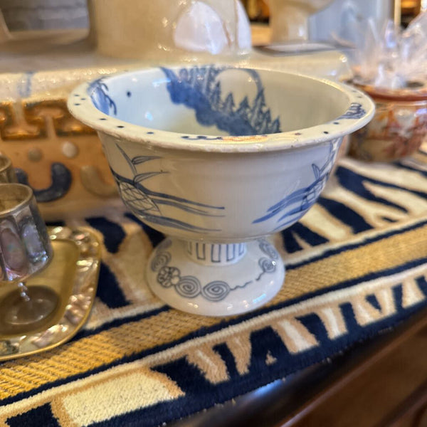 Blue and White Bunny Haisan Bowl