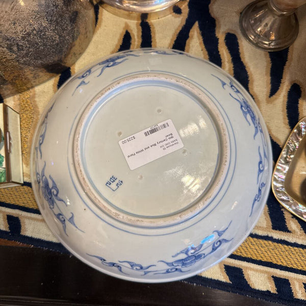 19th Century Blue and White Floral Bowl
