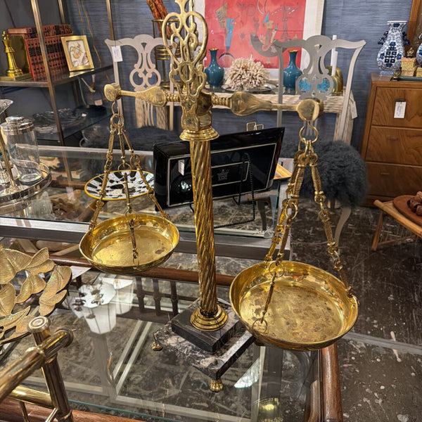 Neoclassical Brass and Black Marble Scale