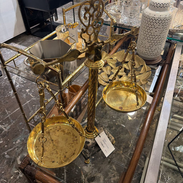 Neoclassical Brass and Black Marble Scale