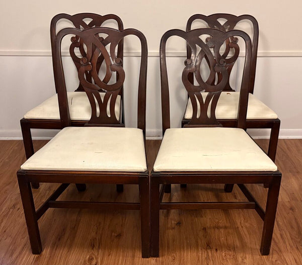SALE! SET OF FOUR RIBBON BACK DINING CHAIRS FOR REDESIGN
