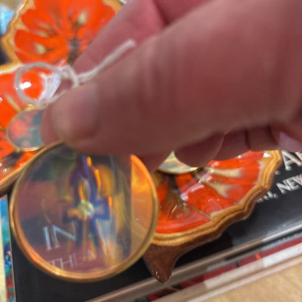 1960s HOLOGRAPHIC Egyptian themed pendants
