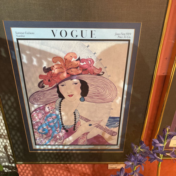 Vintage framed vogue art