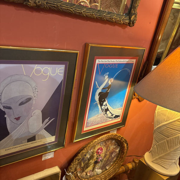 Vintage framed vogue art