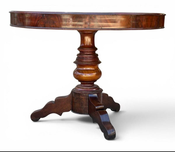 FLAME MAHOGANY EMPIRE TABLE 28T 38R IN STORE PICK UP ONLY
