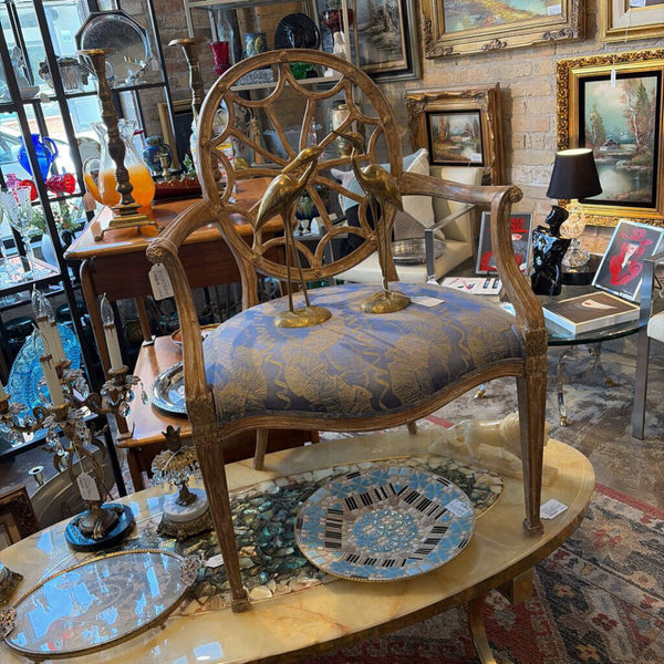 Dennis and Leen Lux pair of Hepplewhite spider back super high end chairs 38x27x24 approx for pick up only