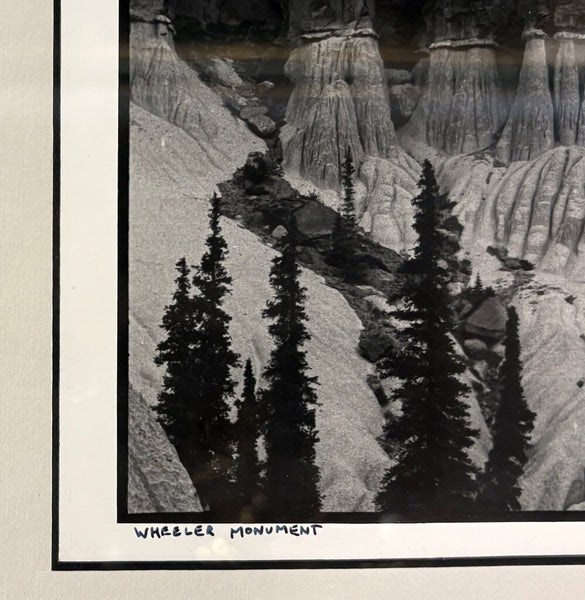 WHEELER MONUMENT PHOTOGRAPH HAND SIGNED BY JON THOMPSON, FRAMED AND UNDER GLASS | 14.25"W X 11.25" H