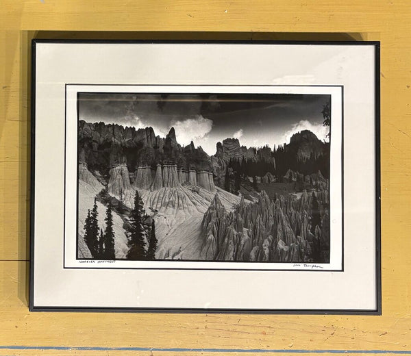 WHEELER MONUMENT PHOTOGRAPH HAND SIGNED BY JON THOMPSON, FRAMED AND UNDER GLASS | 14.25"W X 11.25" H