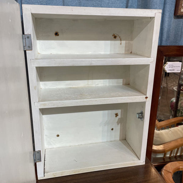 Vintage Handmade First Aid Cabinet, Painted Wood, 3 Shelves, Wall Mounted - 21" x 15" x 6.5" -- IN STORE PICK UP ONLY