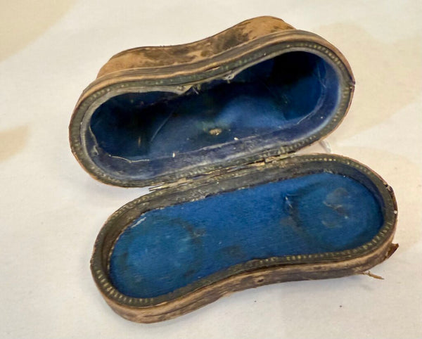 Vintage Mother of Pearl opera glasses and case marked Paris Lamier