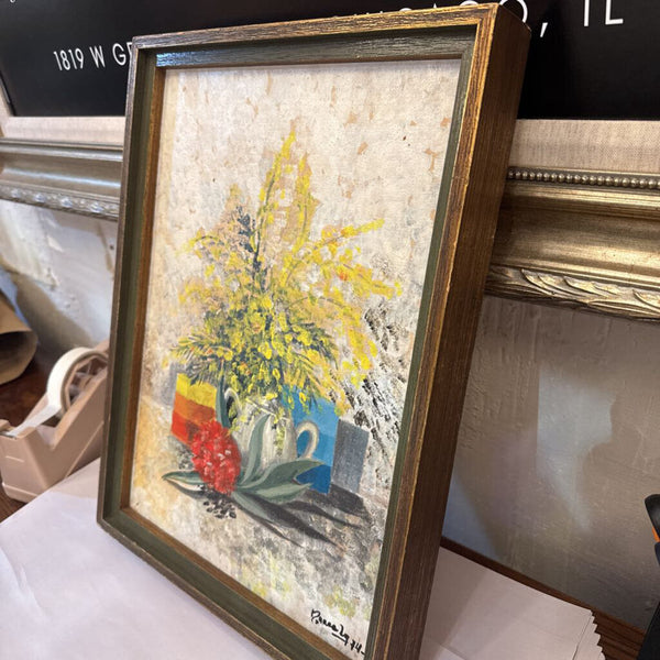 VINTAGE PAINTING ON CANVAS 13X17