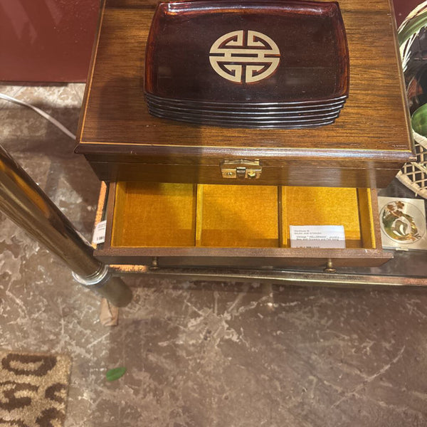 Vintage " KELLERMAN" Jewelry Box with Drawers and Felt lining
