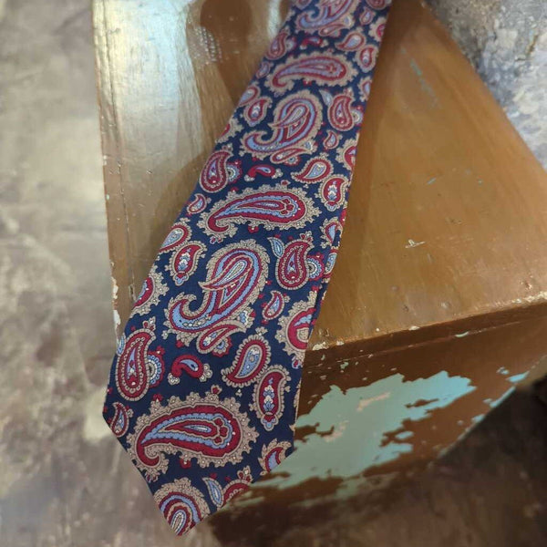 LSBJ - Vintage The Bugle Navy Paisley Men's Tie