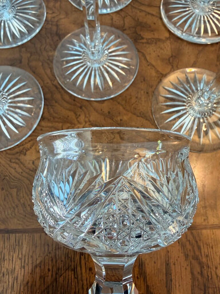 Antique brilliant, cut, tall stem