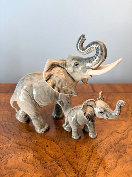 Vintage German Goebel porcelain elephants figure
