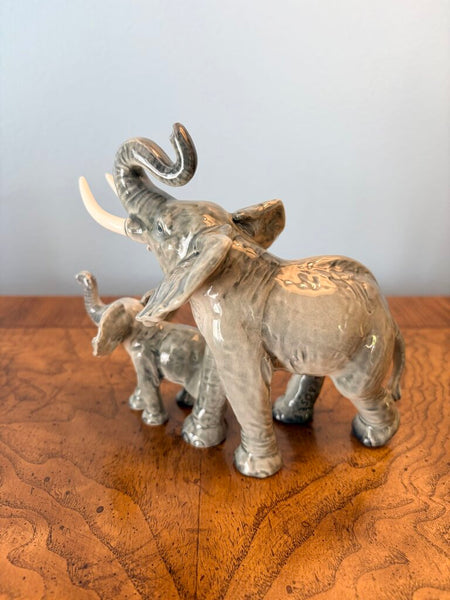 Vintage German Goebel porcelain elephants figure