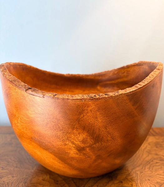Pottery Barn acacia wood live edge large bowl