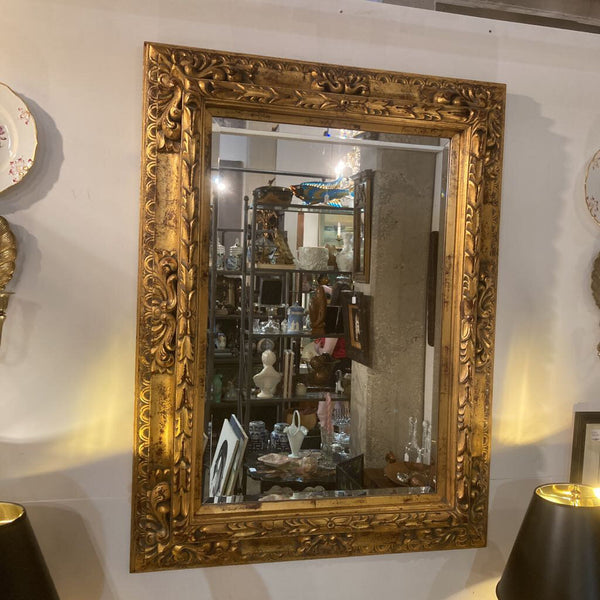 Vintage large ornate Gilt mirror 44" x 44" x 35"