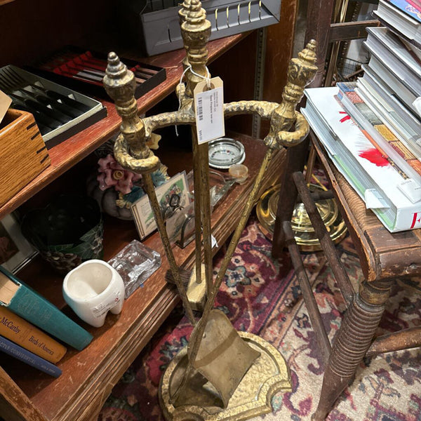 Gold Fireplace tool set