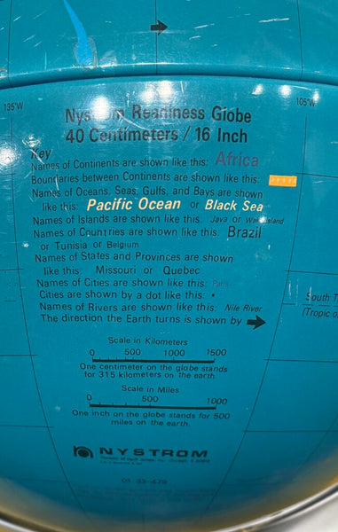 MONUMENTAL 1980s NYSTROM 16"GLOBE | 20.5"H | IN STORE PICK UP ONLY
