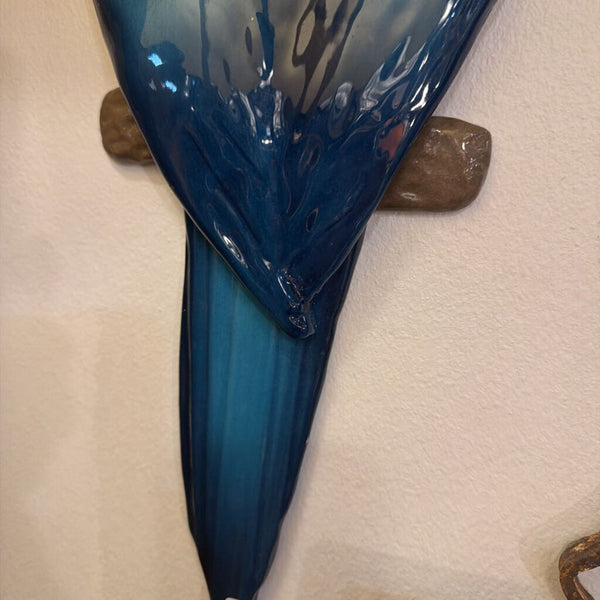 Blue pottery parrot