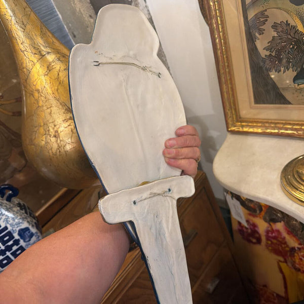 Blue pottery parrot