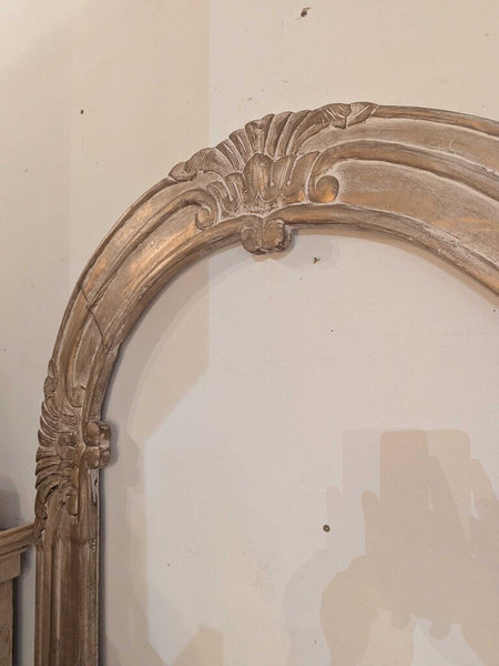 LSBJ - Hand-Carved Indian Teak Arch Gilt Distressed Frame 33.5"Wx79"H, In-Store Pick Up Only