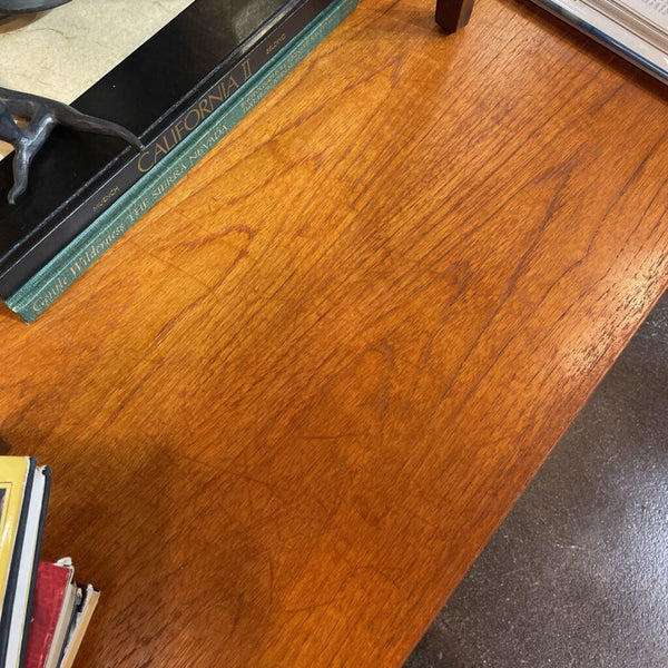 Vintage Danish Teak Coffee Table-- wear consistent w/ age. has a beautiful patina -- 35.5" x 28" x 17" IN STORE PICK UP ONLY