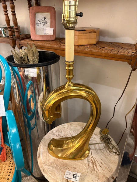 Post modern brass lamp in the manner of Pierre Cardin
