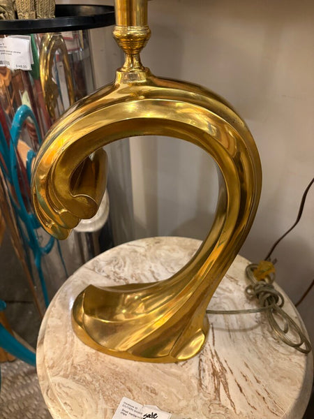 Post modern brass lamp in the manner of Pierre Cardin