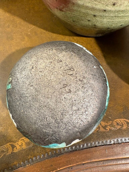 Mcm Ceramic paperweight signed