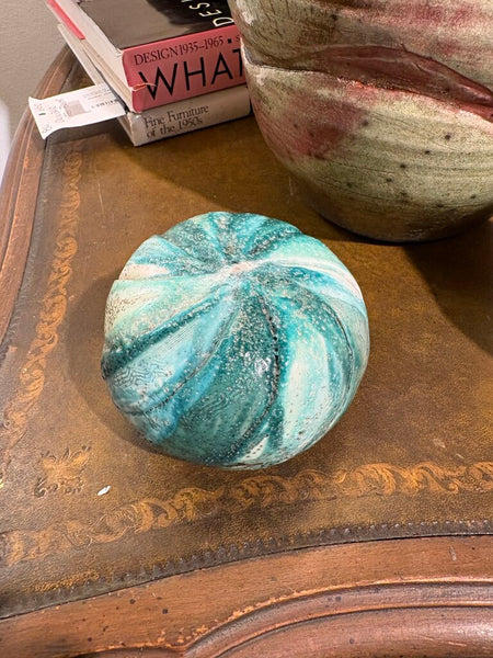 Mcm Ceramic paperweight signed