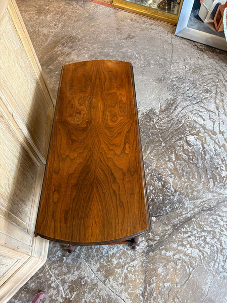 Vintage Baker Drop Leaf Walnut Coffee Table 38W 18T 16D (leaves down)