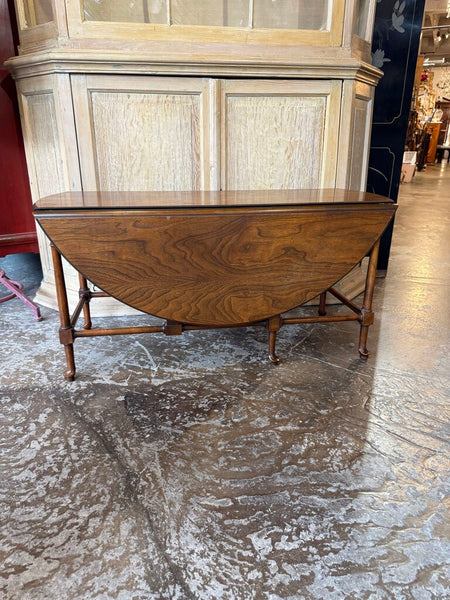 Vintage Baker Drop Leaf Walnut Coffee Table 38W 18T 16D (leaves down)