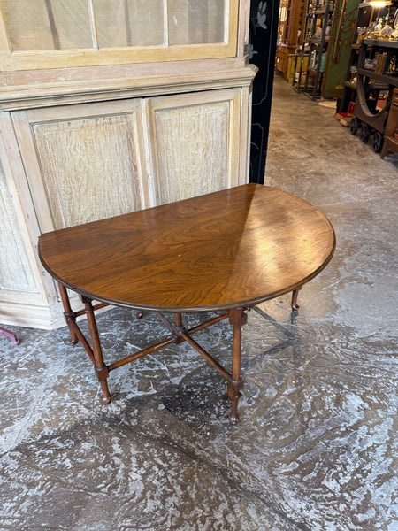Vintage Baker Drop Leaf Walnut Coffee Table 38W 18T 16D (leaves down)