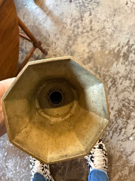 10in brass vintage candlestick each