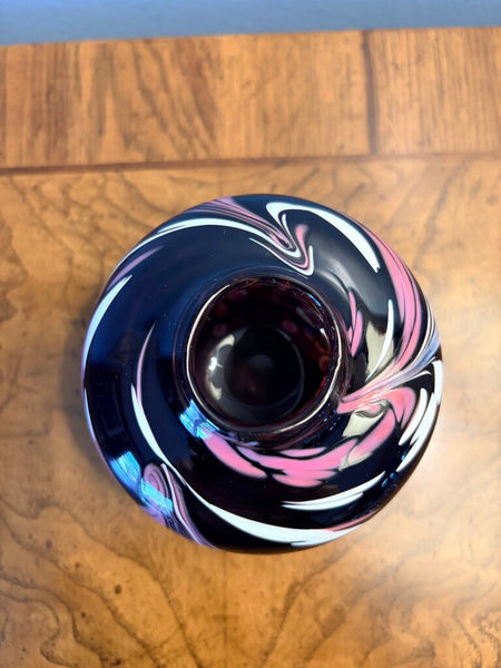 Hand blown art glass vase by Andre