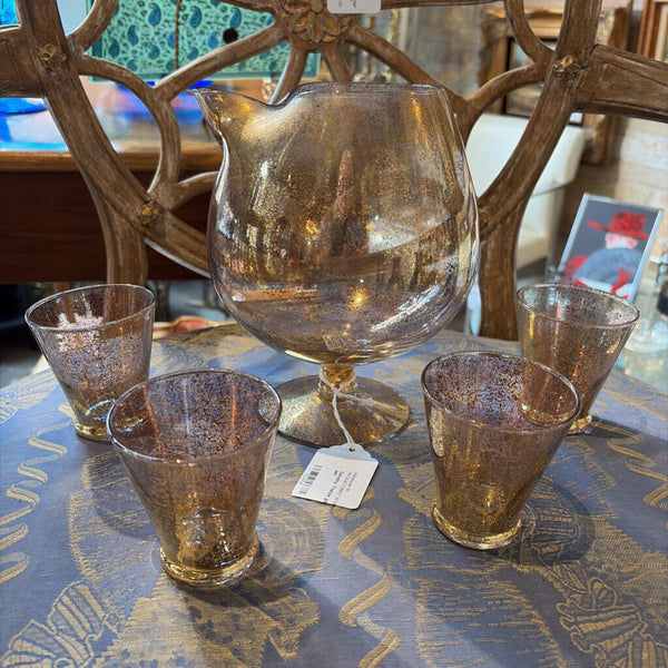 Dorothy Thorpe gold fleck cocktail set