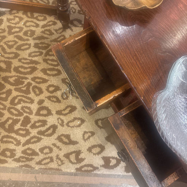 Hand Carved Wood Chest/ Plant Stand with Drawers