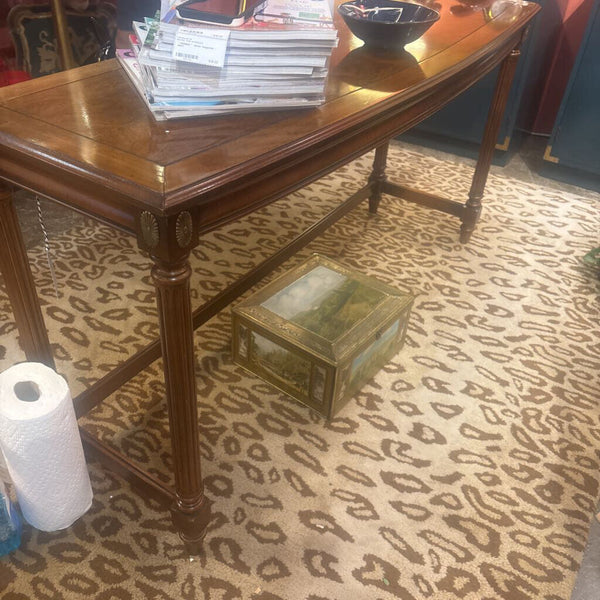Wood Sofa Table with brass accents . In store pick upOnly —52 long 26 tall 17 wide